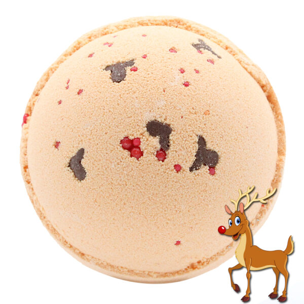 Bombe de Bain Renne et Nez Rouge - Toffee & Caramel- Vendu par 1