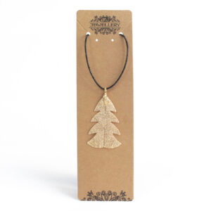 Collier - Sapin Festif - Doré- Vendu par 1
