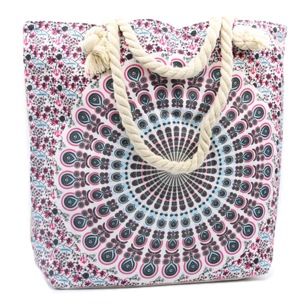 Sac Mandela avec poignée en corde - Bleu électrique- Vendu par 1