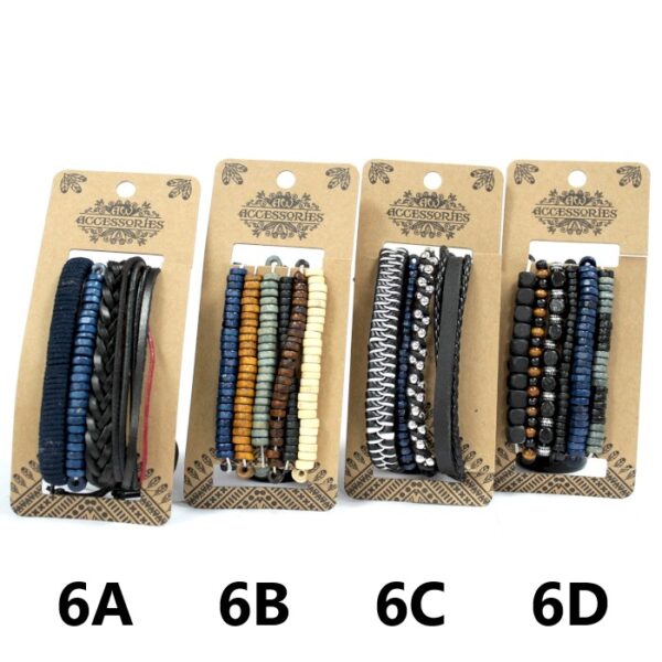 Ensembles de bracelets pour hommes - Moody & Blue (asst)- Vendu par 1