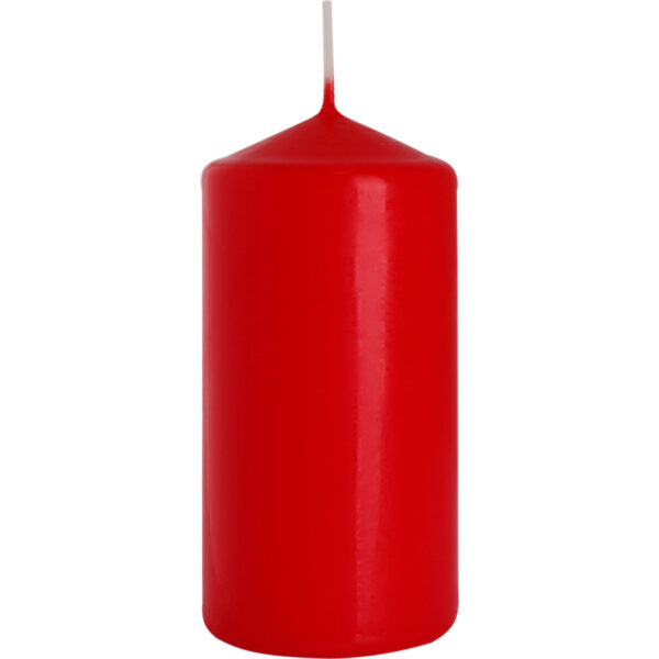 Bougie Pilier Unique 60x120mm - Rouge- Vendu par 1 – Image 2