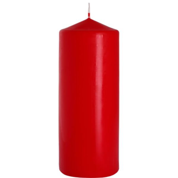 Bougie Pilier 80x200mm - Rouge- Vendu par 6 – Image 2