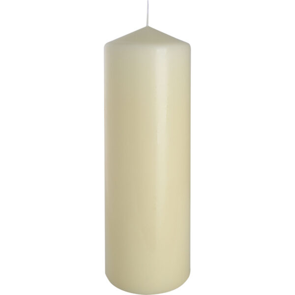Bougie Pilier 80x250mm - Ivoire- Vendu par 6 – Image 2