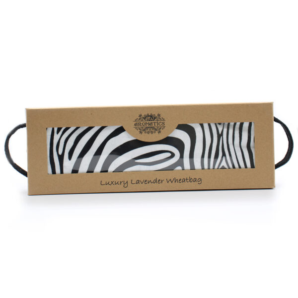 Sac de blé de luxe à la lavande dans une boîte cadeau - Zèbre- Vendu par 1