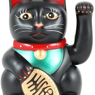 Chat Argent Noir - 15cm- Vendu par 1