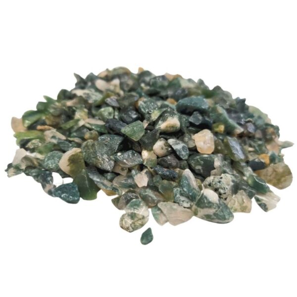 Copeaux de pierres précieuses d'agate mousse en vrac - 1 kg- Vendu par 1
