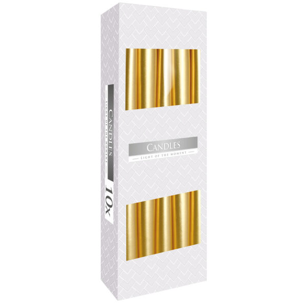 Bougie Conique - Or- Vendu par 10