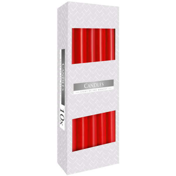 Bougie Conique - Rouge- Vendu par 10