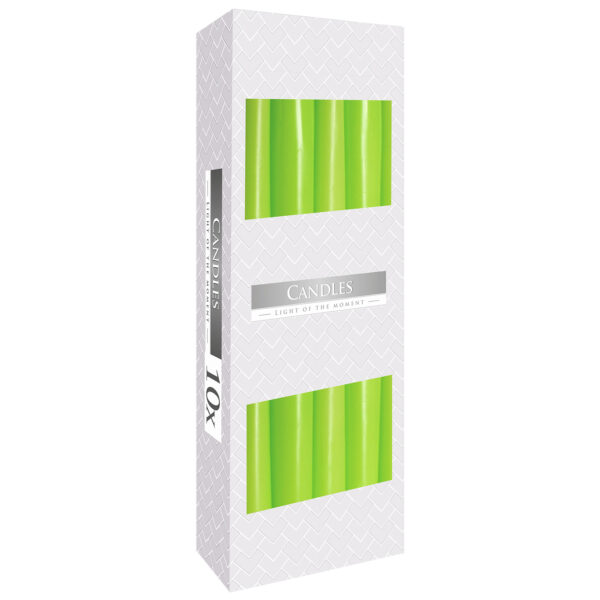 Bougie Conique - Verte- Vendu par 10