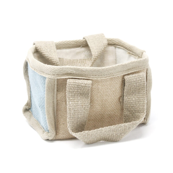 Mini Panier de Courses - 16x10x12cm - Sarcelle- Vendu par 1