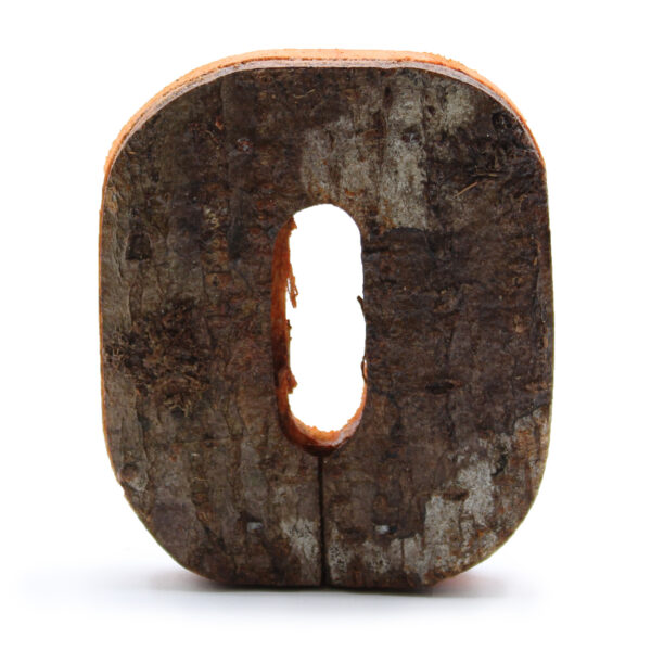 Numéro d'écorce rustique - "0" - 7 cm- Vendu par 1