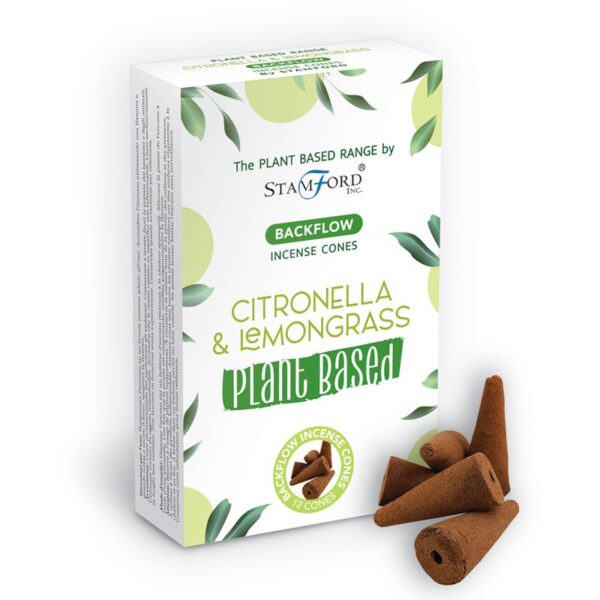 Cônes d'encens à reflux à base de plantes - Citronnelle et citronnelle- Vendu par 1
