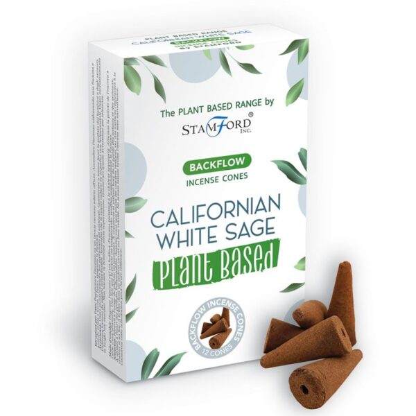 Cônes d'encens à reflux à base de plantes - Sauge blanche de Californie- Vendu par 1