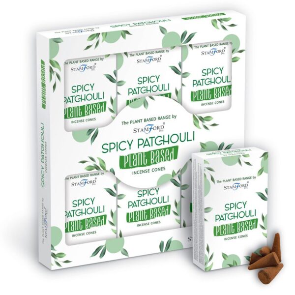 Cônes d'encens à base de plantes - Patchouli épicé- Vendu par 1 – Image 2