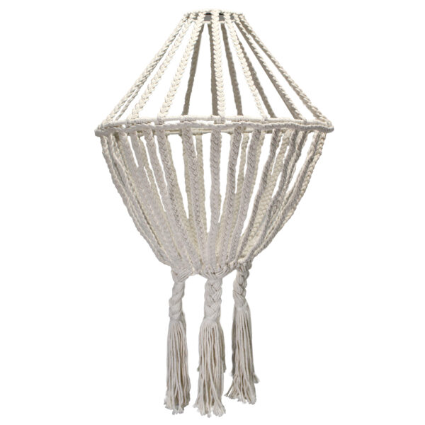 Grand lustre en macramé - Naturel- Vendu par 1