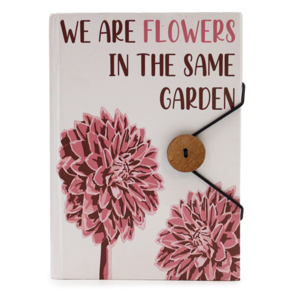 Petit Carnet avec sangle - Fleurs du même jardin- Vendu par 1