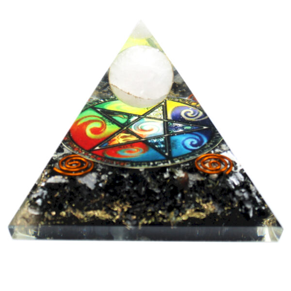 Pyramide d'Orgonite - Pentagone de Minuit - 70mm- Vendu par 1