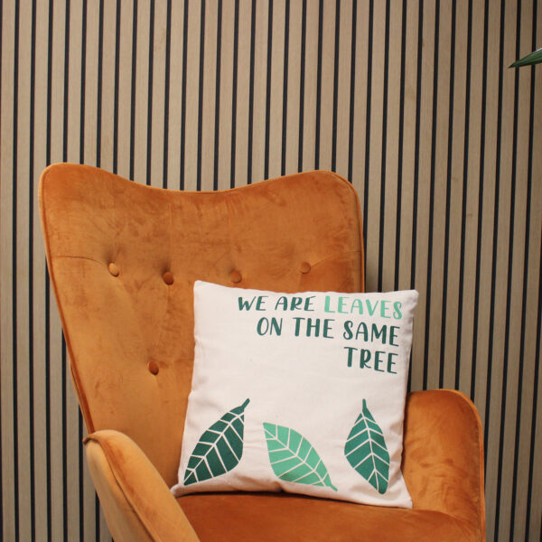 Housse de Coussin en Coton Imprimé - We are Leaves - Naturel- Vendu par 1 – Image 2
