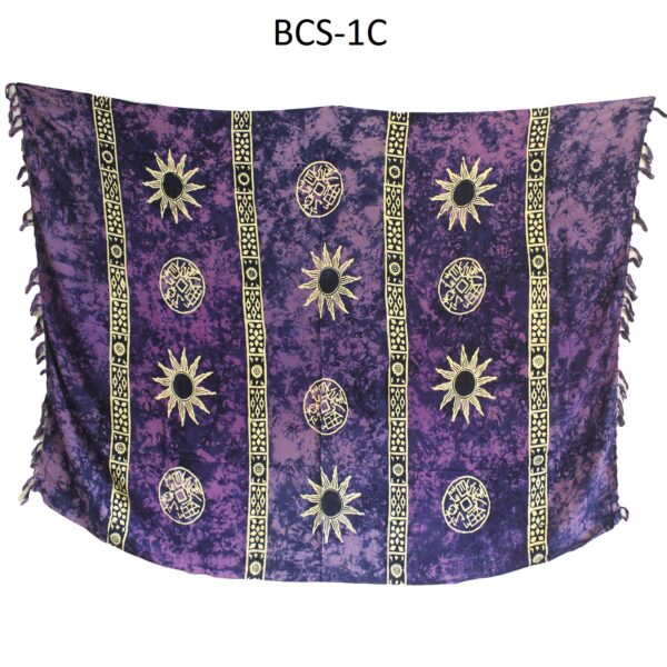 1x Sarongs celtiques de Bali - Symboles solaires (4 couleurs assorties)- Vendu par 1 – Image 3