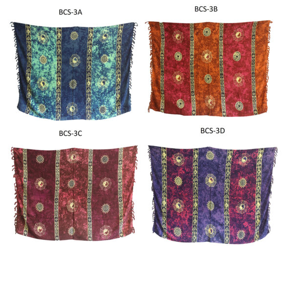1x Paréos Celtiques Bali - Yin & Yang (4 Couleurs Assorties)- Vendu par 1