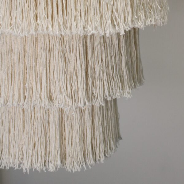 Lustre doux en macramé - Naturel- Vendu par 1 – Image 4