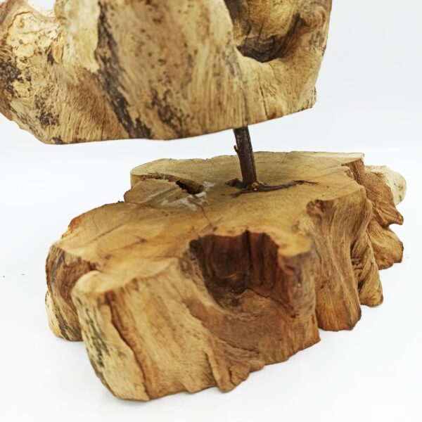 Verre à fondu sur bois avec support - Grand bol- Vendu par 1 – Image 3