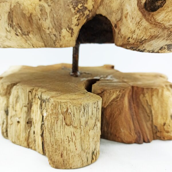 Verre à fondu sur bois avec support - Grand bol- Vendu par 1 – Image 4
