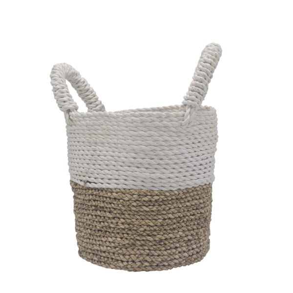 Ensemble de paniers en jonc de mer - Blanc naturel- Vendu par 1