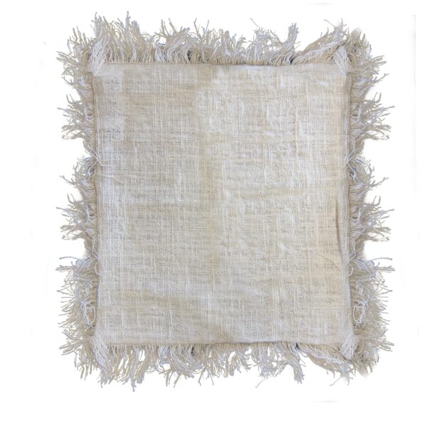 1x Coussin en Lin 60 x 60 Polos à Franges- Vendu par 1 – Image 2