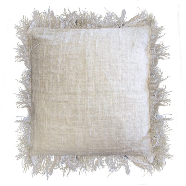 1x Coussin en Lin 60 x 60 Polos à Franges- Vendu par 1