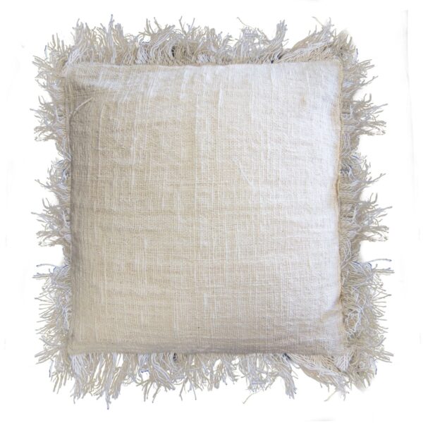 1x Coussin en Lin 45x45cm avec frange- Vendu par 1 – Image 4