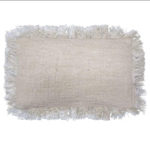 1x Coussin en Lin 30x50cm avec frange- Vendu par 1 – Image 3