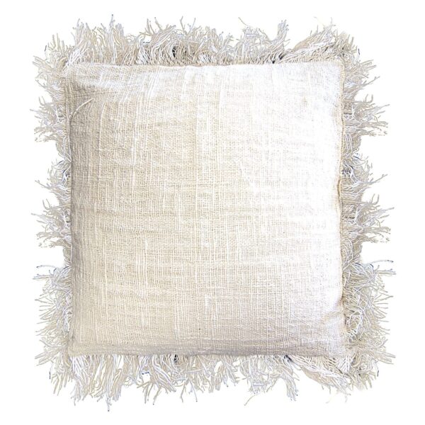 1x Coussin en Lin 60 x 60 Polos à Franges- Vendu par 1 – Image 4