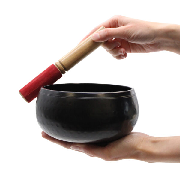 Grand Bol Battu Noir - 18cm- Vendu par 1 – Image 3