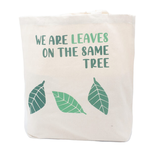 Sac en coton imprimé - We are Leaves - Naturel- Vendu par 1