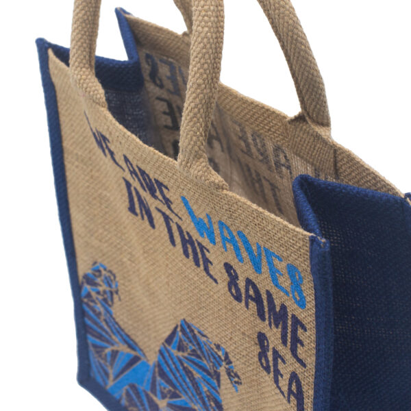 Sac en Jute Imprimé - We are Waves - Naturel- Vendu par 1 – Image 4