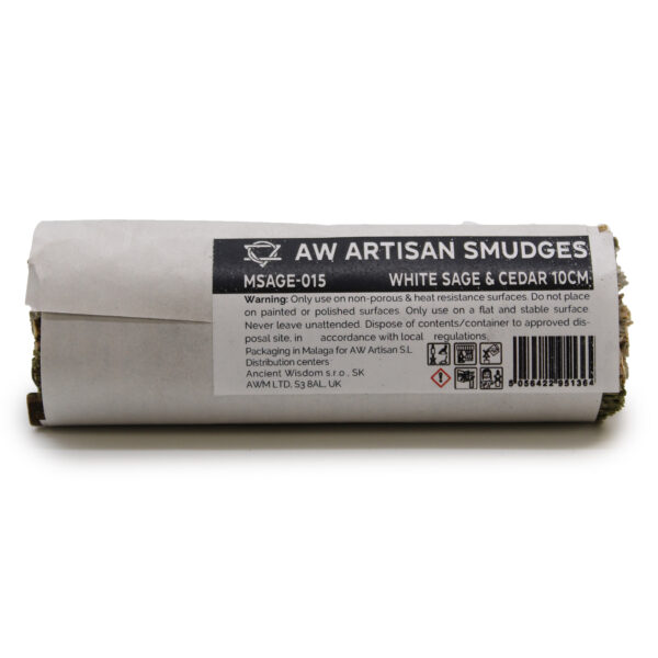 Smudge Stick - Sauge Blanche & Cèdre 10cm- Vendu par 1 – Image 3