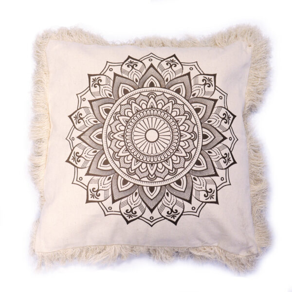 Coussin Lotus Mandala - 60x60cm - bronze- Vendu par 1