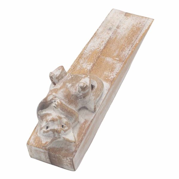 Cale-porte sculptée à la main - Chaton- Vendu par 1