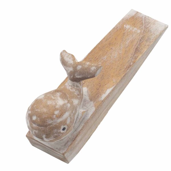 Cale-porte sculptée à la main - Baleine- Vendu par 1