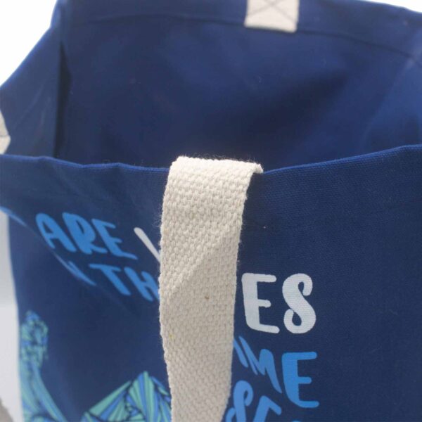 Sac en coton imprimé - We are Waves - Naturel- Vendu par 1 – Image 4
