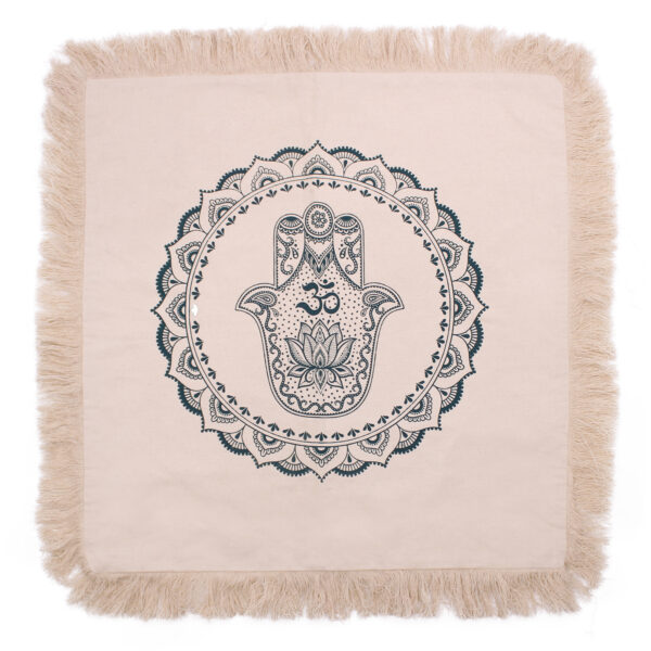 Coussin Hamsa Mandala - 60x60cm - vert- Vendu par 1 – Image 3