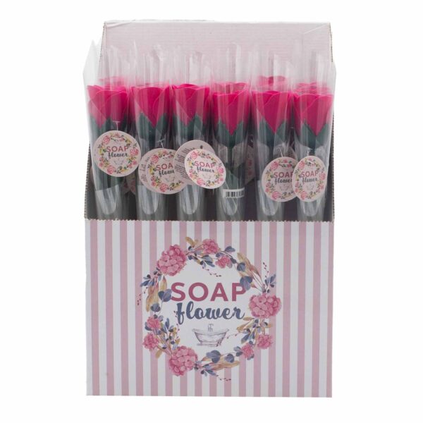 Fleur de Savon Prête à Vendre - Petite Rose Rouge- Vendu par 1 – Image 2