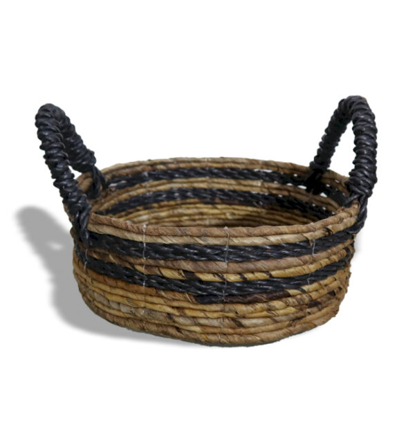 Panier Feuille de Bananier & Raphia Hitam - Lot de 2- Vendu par 1 – Image 2