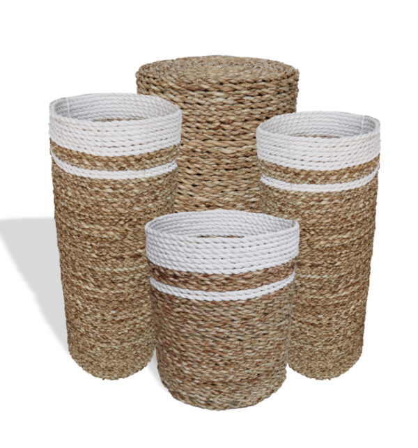 Ensemble jonc de mer - 2 vases et 2 bacs- Vendu par 1