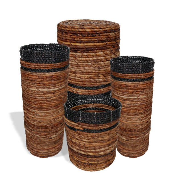 Ensemble de feuilles de bananier - 2 vases et 2 bacs- Vendu par 1