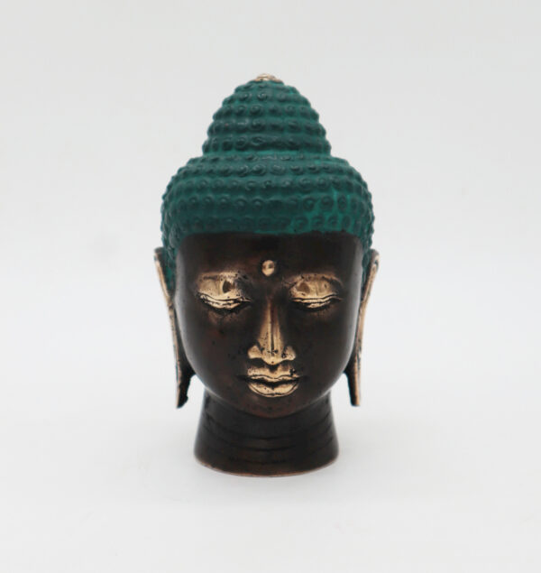 Grande tête de Bouddha en laiton antique- Vendu par 1