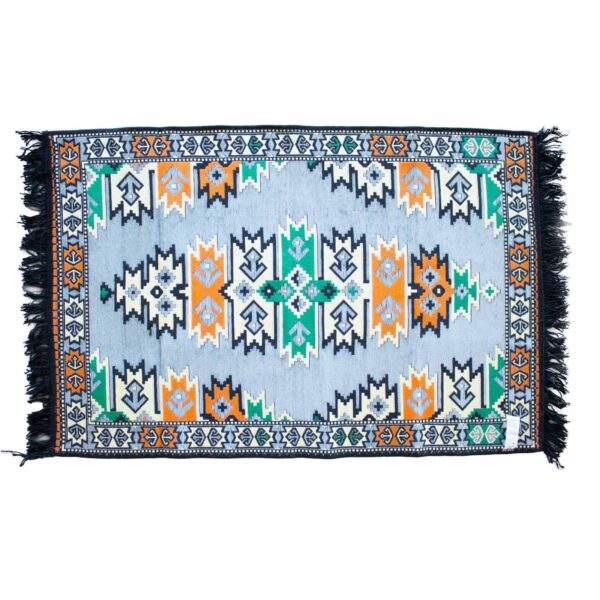 Tapis Kilim 125x80 cm - Charbon- Vendu par 1