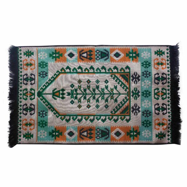 Tapis Kilim 125x80 cm - Vert- Vendu par 1 – Image 2