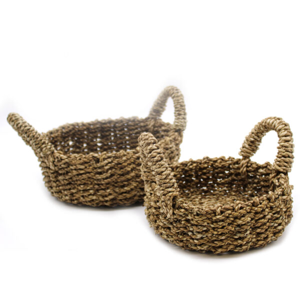 Panier en Jonc de Mer Naturel - Lot de 2- Vendu par 1 – Image 3